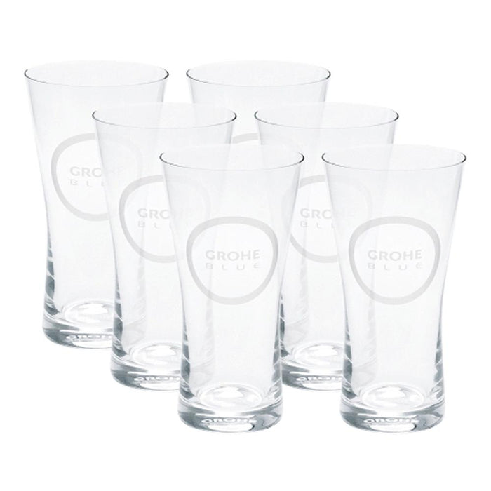 Grohe 6 Pieces of Blue Water Glasses - Unbeatable Bathrooms