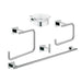 Grohe Essentials Cube 5-in-1 Chrome Bathroom Accessories Set - Towel Rail, Toilet Roll Holder, Robe Hook, Towel Ring & Soap Dish Holder - Unbeatable Bathrooms
