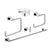 Grohe Essentials Cube 5-in-1 Chrome Bathroom Accessories Set - Towel Rail, Toilet Roll Holder, Robe Hook, Towel Ring & Soap Dish Holder - Unbeatable Bathrooms