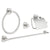 Grohe Essentials 4-in-1 Chrome Bathroom Accessories Set - Towel Ring, Robe Hook, Toilet Roll Holder & Towel Rail - Unbeatable Bathrooms