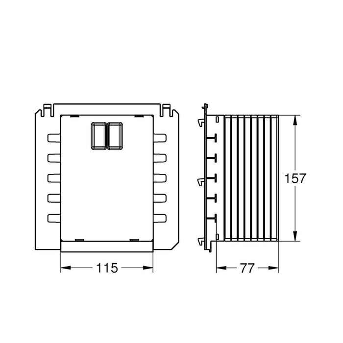 Grohe Inspection Shaft for Small Flush Plates - Unbeatable Bathrooms