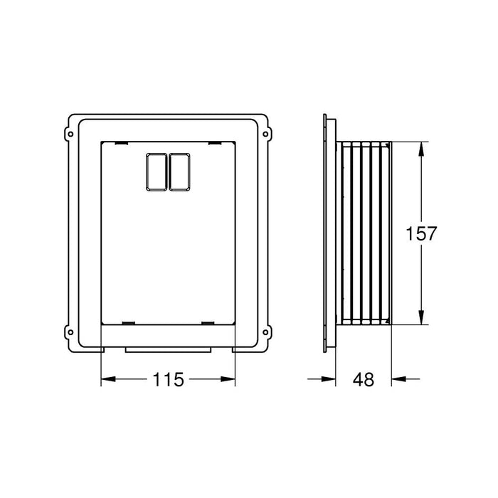 Grohe Inspection Shaft for Small Flush Plates - Unbeatable Bathrooms