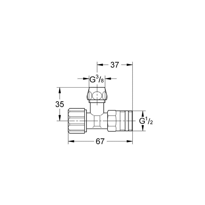 Grohe Service Valve 43821000 - Unbeatable Bathrooms
