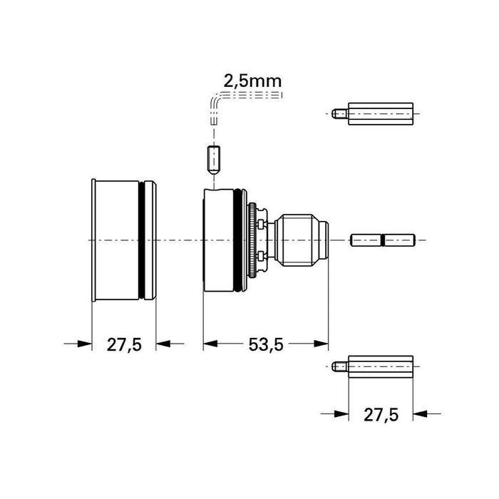 Grohe Extension Set 27.5mm 47328000 - Unbeatable Bathrooms