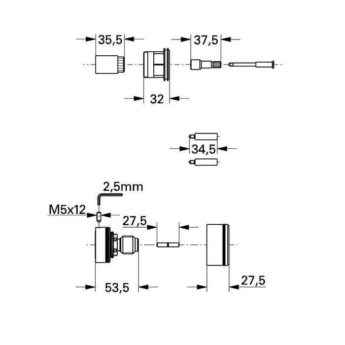 Grohe Extension Set 27.5 Mm 47358000 - Unbeatable Bathrooms