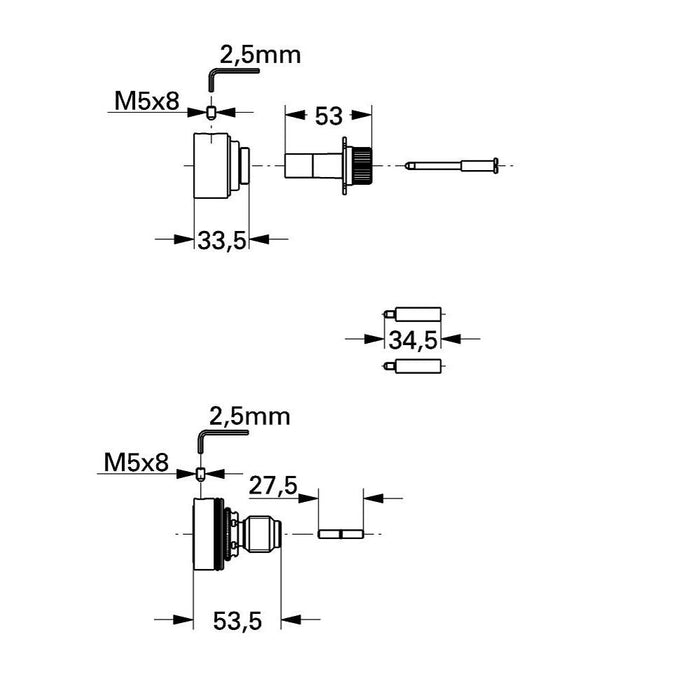 Grohe Extension Set 27.5 Mm 47359000 - Unbeatable Bathrooms