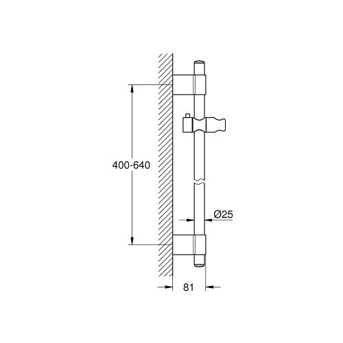 Grohe 600mm Power and Soul Shower Rail - Unbeatable Bathrooms