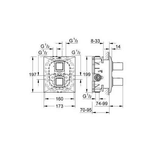Grohe Allure Brilliant Thermostatic Shower Mixer - Unbeatable Bathrooms