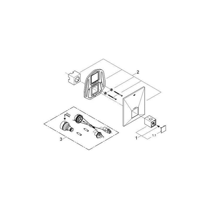 Grohe Allure Brilliant Trim for Thermostatic Shower Valve - Unbeatable Bathrooms