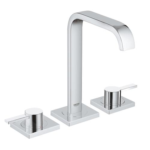 Grohe Allure Two Handle 1/2 Inch Medium Size Three Hole Basin Mixer - Unbeatable Bathrooms