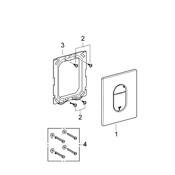 Grohe Arena Cosmopolitan Flush Plate with Water Saving Technology - Unbeatable Bathrooms