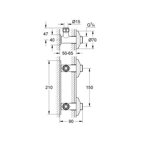 Grohe Bracket for Exposed Installation - Unbeatable Bathrooms