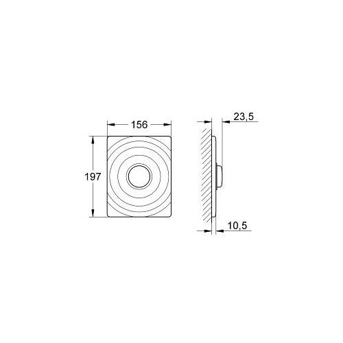Grohe Chrome Surf Flush Plate - Unbeatable Bathrooms