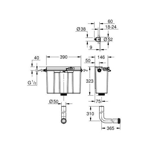 Grohe Concealed Flushing Cistern - Unbeatable Bathrooms