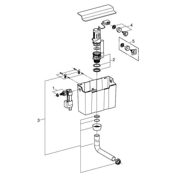 Grohe Concealed Flushing Cistern - Unbeatable Bathrooms