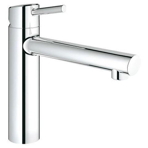 Grohe Concetto 1/2 Inch Single Lever Sink Mixer with 140 Degree Swivel Range - Unbeatable Bathrooms