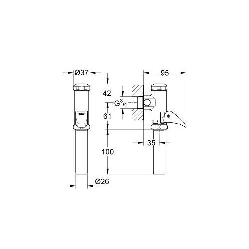 Grohe Dal Automatic Flush Valve for WC - Unbeatable Bathrooms