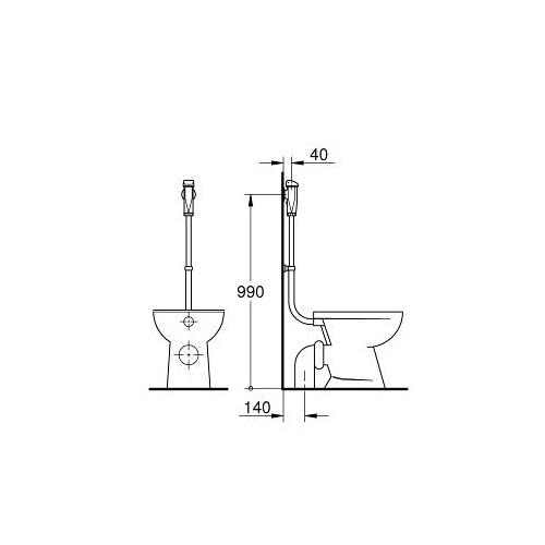 Grohe Dalflux Flush Valve for WC - Unbeatable Bathrooms