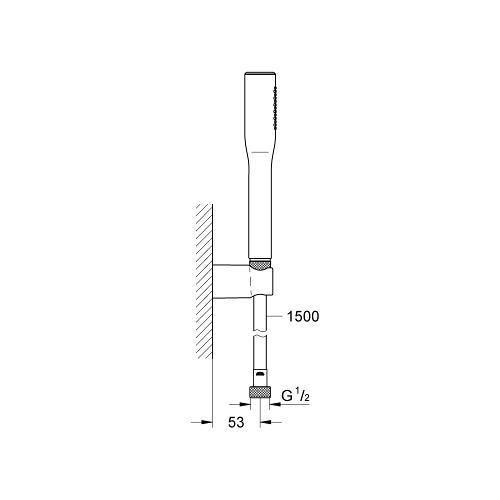 Grohe Euphoria Cosmopolitan Stick Wall Holder Set with 1 Spray - Unbeatable Bathrooms