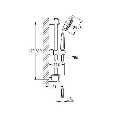 Grohe Euphoria Duo Shower Rail Set with 2 Sprays - Unbeatable Bathrooms