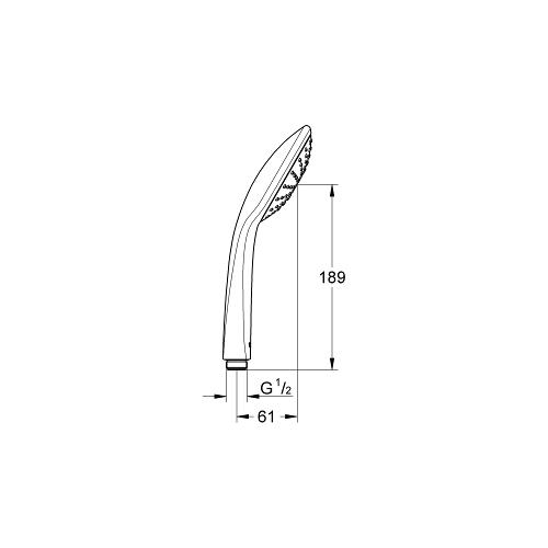 Grohe Euphoria Mono Hand Shower with 1 Spray - Unbeatable Bathrooms