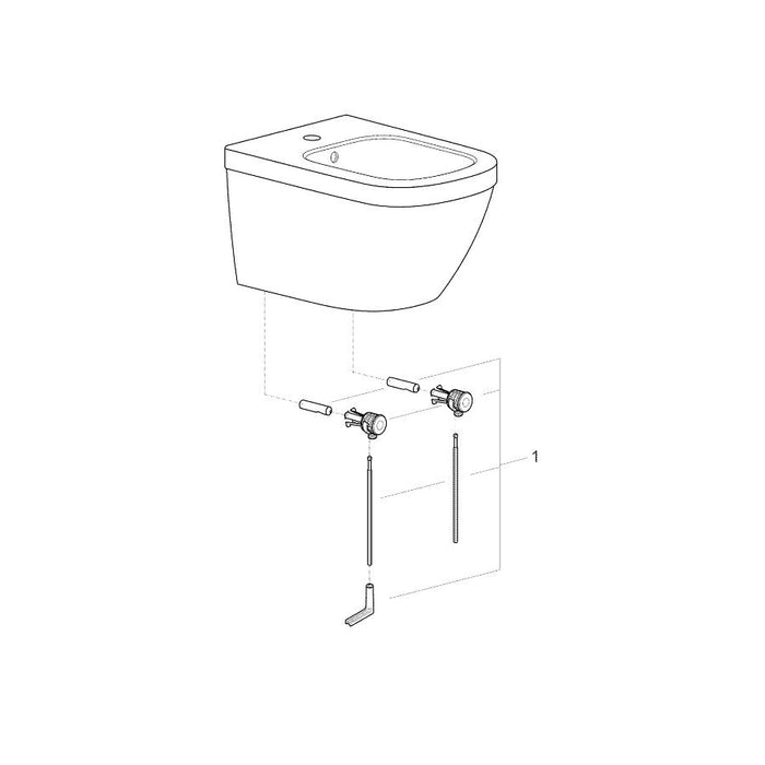 Grohe Euro Ceramic Wall Hung Alpine White Bidet - Unbeatable Bathrooms