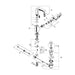 Grohe Eurocube 1/2 Inch Large Size Single Side Lever Basin Mixer - Unbeatable Bathrooms