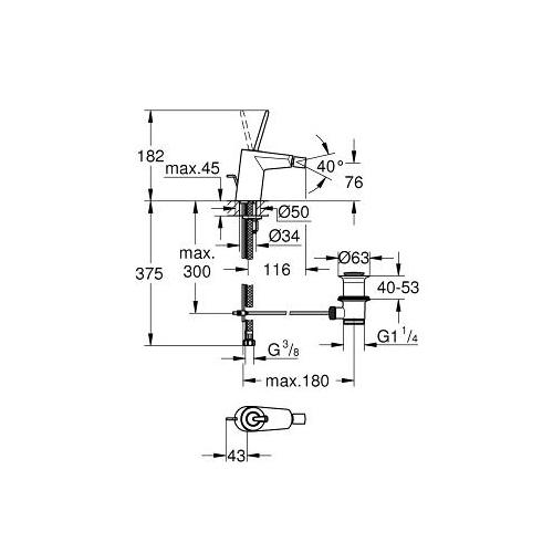 Grohe Eurodisc Joy 1/2 Inch Small Size Bidet Mixer - Unbeatable Bathrooms