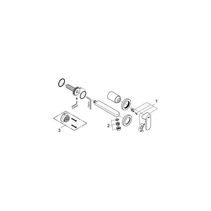 Grohe Eurosmart Cosmopolitan Small Size 2 Hole Basin Mixer - Unbeatable Bathrooms