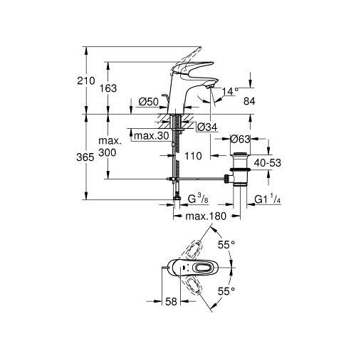 Grohe Eurostyle 1/2 Inch Small Size Basin Mixer - Unbeatable Bathrooms