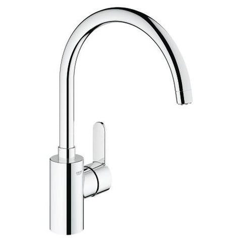 Grohe Eurostyle Cosmopolitan 1/2 Inch Single Lever Chrome Sink Mixer with High Spout - Unbeatable Bathrooms
