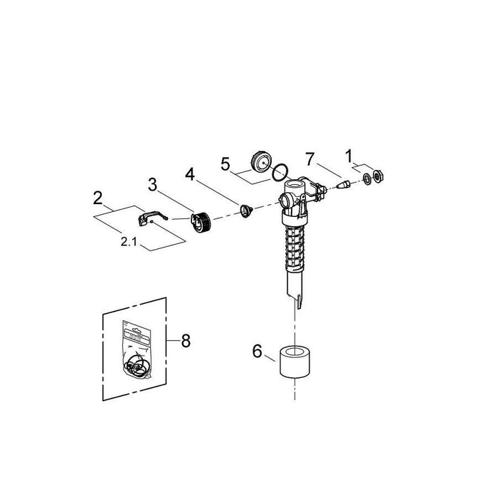 Grohe Filling Valve for Concealed Flushing Cisterns - Unbeatable Bathrooms