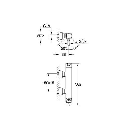 Grohe Grandera 1/2 Inch Single Lever Shower Mixer - Unbeatable Bathrooms