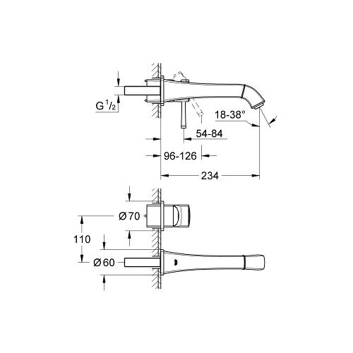 Grohe Grandera Medium Size 2 Hole Basin Mixer - Unbeatable Bathrooms