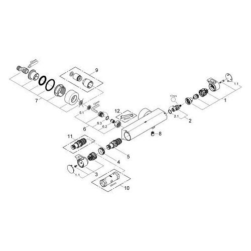 Grohe Grohtherm 1/2 Inch Chrome Thermostatic Shower Mixer - Unbeatable Bathrooms