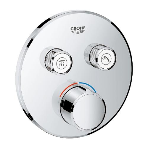 Grohe Grohtherm Chrome Smartcontrol Concealed Mixer with 2 Valves - Unbeatable Bathrooms