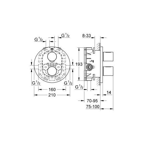 Grohe Grohtherm Cosmopolitan Thermostatic Shower Mixer - Unbeatable Bathrooms