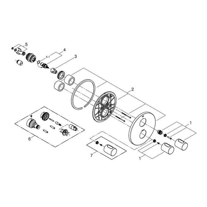 Grohe Grohtherm Cosmopolitan Thermostatic Shower Mixer - Unbeatable Bathrooms
