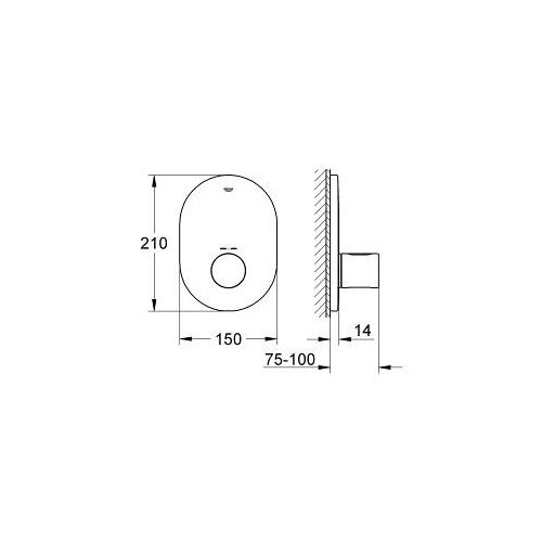 Grohe Grohtherm Cosmopolitan Trim for Thermostatic Shower Valve - Unbeatable Bathrooms