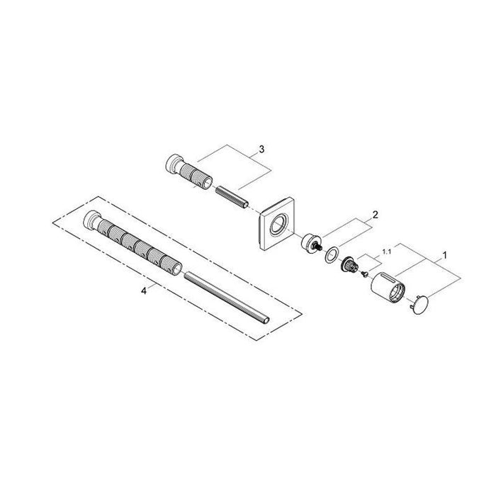 Grohe Grohtherm F Single Volume Control Trim - Unbeatable Bathrooms