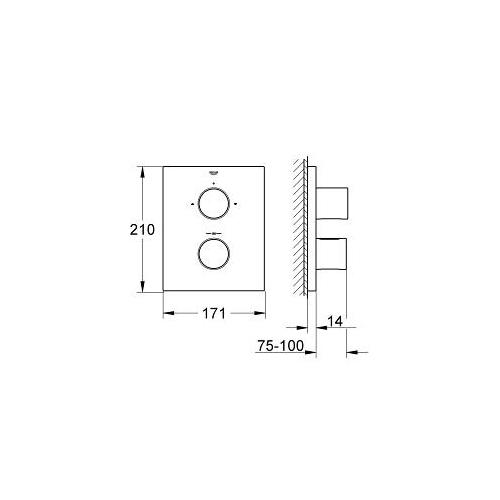 Grohe Grohtherm F Thermostatic Trim with Integrated 2 Way Diverter - Unbeatable Bathrooms