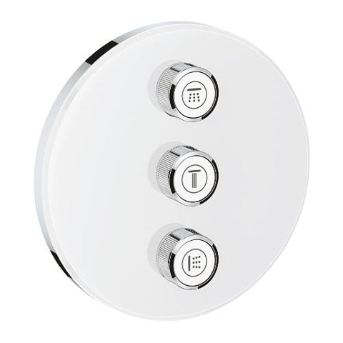 Grohe Grohtherm Moon White Smartcontrol Triple Volume Control Trim - Unbeatable Bathrooms
