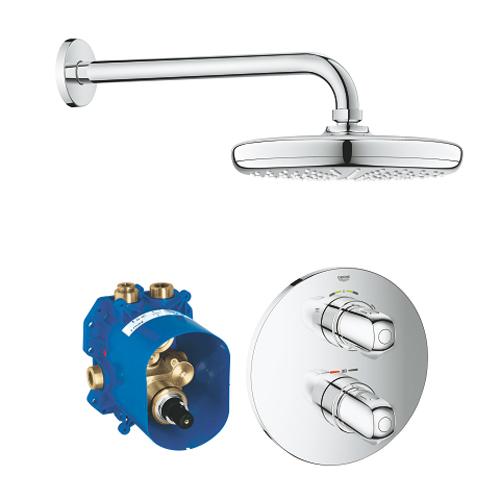 Grohe Grohtherm Perfect 210mm Shower Set - Unbeatable Bathrooms