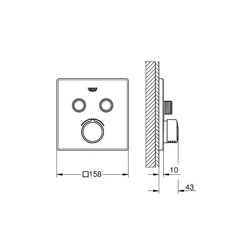 Grohe Grohtherm Smartcontrol Concealed Mixer with 2 Valves - Unbeatable Bathrooms
