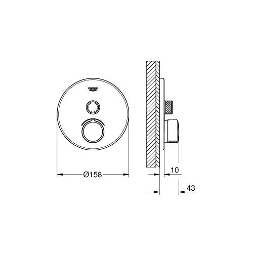 Grohe Grohtherm Smartcontrol Concealed Mixer with One Valve for Modern Bathrooms - Unbeatable Bathrooms