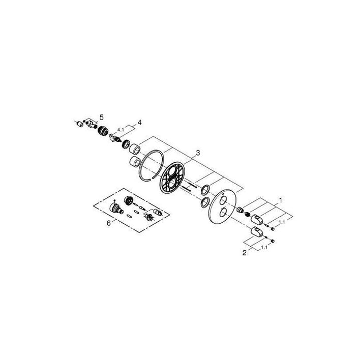 Grohe Grohtherm Thermostatic Shower Mixer for Concealed Thermostats - Unbeatable Bathrooms