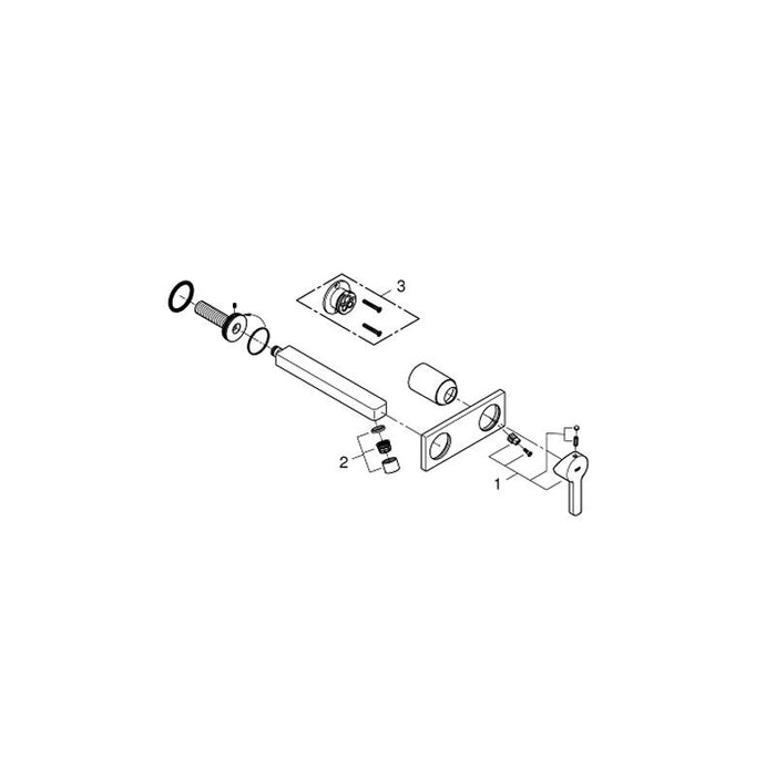 Grohe Lineare Medium Size 2 Hole Basin Mixer - Unbeatable Bathrooms