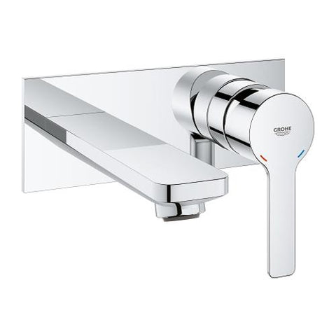 Grohe Lineare Medium Size 2 Hole Wall Mounted Basin Mixer - Chrome - Unbeatable Bathrooms