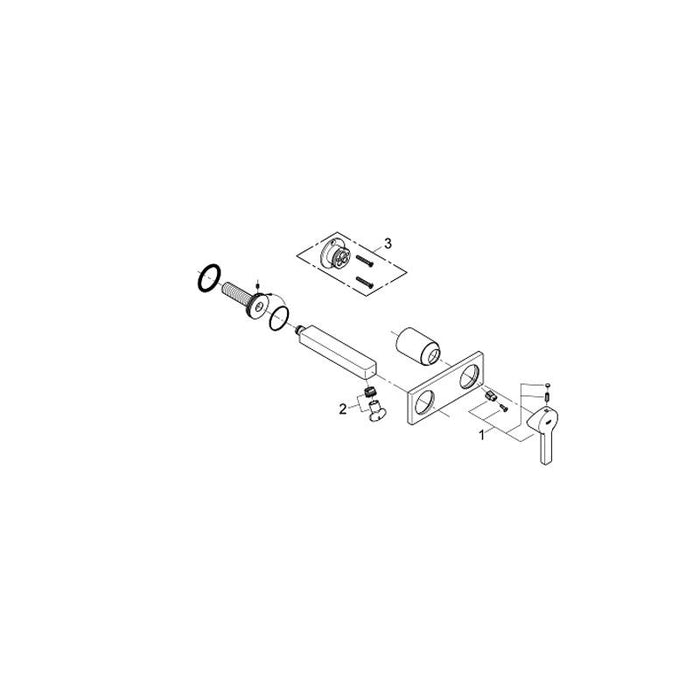 Grohe Lineare Small Size 2 Hole Basin Mixer - Unbeatable Bathrooms