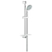 Grohe New Tempesta Chrome Shower Rail Set with 3 Sprays and Soap Dish - Unbeatable Bathrooms